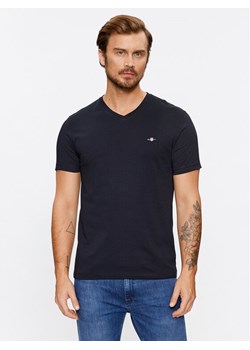 Gant T-Shirt Shield 2003186 Czarny Slim Fit ze sklepu MODIVO w kategorii T-shirty męskie - zdjęcie 182728417
