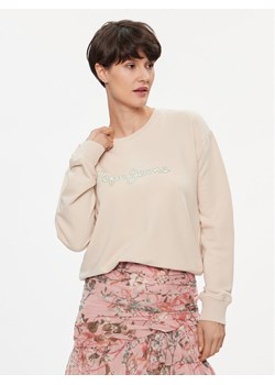 Pepe Jeans Bluza Lana PL581430 Écru Regular Fit ze sklepu MODIVO w kategorii Bluzy damskie - zdjęcie 182728437