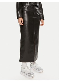 Calvin Klein Jeans Spódnica z imitacji skóry J20J223547 Czarny Regular Fit ze sklepu MODIVO w kategorii Spódnice - zdjęcie 182728765