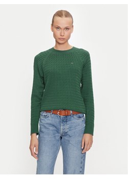 Tommy Hilfiger Sweter WW0WW41142 Zielony Regular Fit ze sklepu MODIVO w kategorii Swetry damskie - zdjęcie 182728919