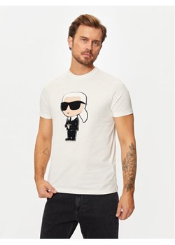 KARL LAGERFELD T-Shirt 755075 544250 Biały Regular Fit ze sklepu MODIVO w kategorii T-shirty męskie - zdjęcie 182729058