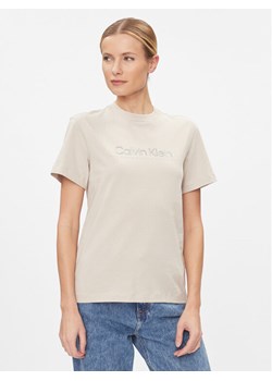 Calvin Klein T-Shirt Graphic K20K206753 Szary Regular Fit ze sklepu MODIVO w kategorii Bluzki damskie - zdjęcie 182729088