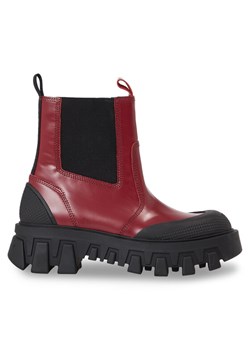 Tommy Jeans Sztyblety Tjw Chunky Chelsea Mix Material EN0EN02375 Czerwony ze sklepu MODIVO w kategorii Botki - zdjęcie 182729115