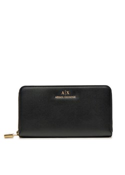 Armani Exchange Portfel damski XW000359 AF12040 UC001 Czarny ze sklepu MODIVO w kategorii Portfele damskie - zdjęcie 182729246