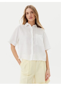 Tommy Hilfiger Koszula WW0WW44720 Biały Relaxed Fit - id: 0000304676581 - marki Tommy Hilfiger - 182729306 Tommy Hilfiger Koszula WW0WW44720 Biały Relaxed Fit ze sklepu MODIVO w kategorii Koszule damskie - zdjęcie 182729306