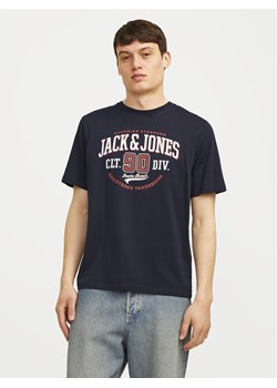 Jack&Jones T-Shirt Logo 12254862 Granatowy Standard Fit ze sklepu MODIVO w kategorii T-shirty męskie - zdjęcie 182729506