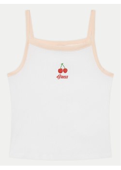 Guess Top J5GI07 KCU20 Biały Slim Fit ze sklepu MODIVO w kategorii Bluzki dziewczęce - zdjęcie 182729518