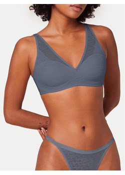 Triumph Biustonosz bezfiszbinowy Triumph Signature Sheer 10215909 Niebieski ze sklepu MODIVO w kategorii Biustonosze - zdjęcie 182729586