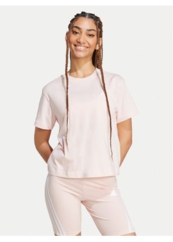 adidas T-Shirt Essentials Small Logo JH3694 Różowy Slim Fit ze sklepu MODIVO w kategorii Bluzki damskie - zdjęcie 182729619