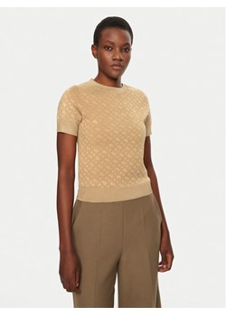 BOSS Sweter 50542290 Beżowy Regular Fit ze sklepu MODIVO w kategorii Swetry damskie - zdjęcie 182729929