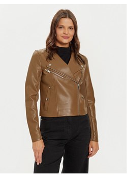 Vero Moda Kurtka z imitacji skóry Riley 10302441 Brązowy Slim Fit ze sklepu MODIVO w kategorii Kurtki damskie - zdjęcie 182730018