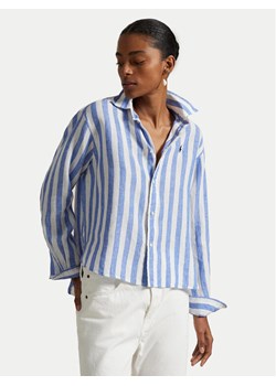 Polo Ralph Lauren Koszula 211935130008 Niebieski Relaxed Fit ze sklepu MODIVO w kategorii Koszule damskie - zdjęcie 182730046