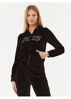 2005 Bluza Velour Zip Hoodie Czarny Regular Fit ze sklepu MODIVO w kategorii Bluzy damskie - zdjęcie 182730276