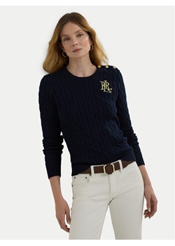 LAUREN RALPH LAUREN Sweter 200932223003 Granatowy Regular Fit ze sklepu MODIVO w kategorii Swetry damskie - zdjęcie 182730659