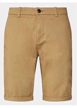 Lindbergh Szorty materiałowe 30-505044 Beżowy Slim Fit ze sklepu MODIVO w kategorii Spodenki męskie - zdjęcie 182730698