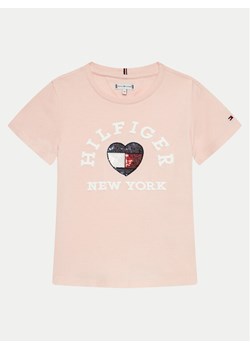 Tommy Hilfiger T-Shirt KG0KG07857 D Różowy Regular Fit ze sklepu MODIVO w kategorii Bluzki dziewczęce - zdjęcie 182730716