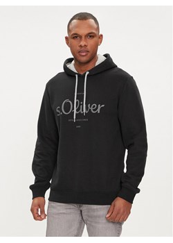 s.Oliver Bluza 2132732 Czarny Regular Fit ze sklepu MODIVO w kategorii Bluzy męskie - zdjęcie 182730869