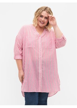 Zizzi Sukienka koszulowa CA02353B Czerwony Loose Fit ze sklepu MODIVO w kategorii Sukienki - zdjęcie 182731158