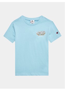 Champion T-Shirt 306374 Błękitny Regular Fit ze sklepu MODIVO w kategorii T-shirty chłopięce - zdjęcie 182731397