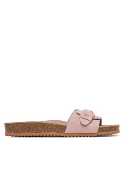 Tommy Hilfiger Klapki Soft Suede Adjustable Mule FW0FW08809 Różowy ze sklepu MODIVO w kategorii Klapki damskie - zdjęcie 182731566
