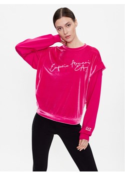 EA7 Emporio Armani Bluza 3RTM28 TJDWZ 1417 Różowy Regular Fit ze sklepu MODIVO w kategorii Bluzy damskie - zdjęcie 182731997