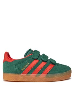 adidas Sneakersy Gazelle Kids IE8674 Zielony ze sklepu MODIVO w kategorii Trampki dziecięce - zdjęcie 182732228