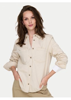ONLY Koszula jeansowa Silla 15338783 Écru Slim Fit ze sklepu MODIVO w kategorii Koszule damskie - zdjęcie 182732318