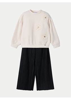 Mayoral Komplet bluza i spodnie materiałowe 4551 Beżowy Regular Fit ze sklepu MODIVO w kategorii Komplety dziewczęce - zdjęcie 182732487