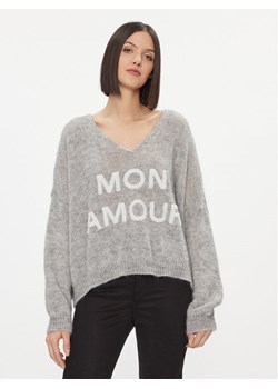 Kontatto Sweter 3M1200 Szary Oversize ze sklepu MODIVO w kategorii Swetry damskie - zdjęcie 182732567