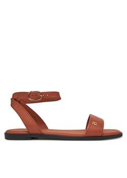 Tommy Hilfiger Sandały Ankle Strap Leather Sandal FW0FW08422 Brązowy ze sklepu MODIVO w kategorii Sandały damskie - zdjęcie 182732576