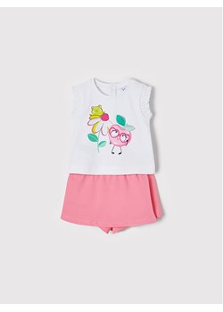 Mayoral Komplet t-shirt i szorty sportowe 1241 Biały Regular Fit ze sklepu MODIVO w kategorii Komplety niemowlęce - zdjęcie 182732615