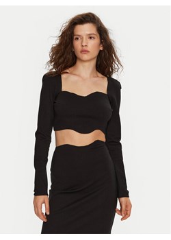 STAUD Bluzka Corde R24P1122PT Czarny Slim Fit ze sklepu MODIVO w kategorii Bluzki damskie - zdjęcie 182732825