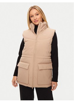 4F Bezrękawnik 4FWAW24TVJAF135 Beżowy Loose Fit ze sklepu MODIVO w kategorii Kamizelki damskie - zdjęcie 182732969