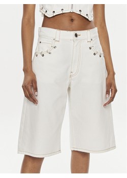 Pinko Szorty jeansowe Xmen 103626 A1VD Biały Regular Fit ze sklepu MODIVO w kategorii Szorty - zdjęcie 182733009