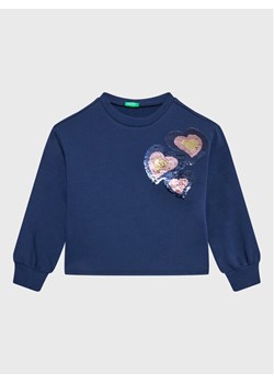 United Colors Of Benetton Bluza 3J68C10AN Granatowy Regular Fit ze sklepu MODIVO w kategorii Bluzy dziewczęce - zdjęcie 182733075