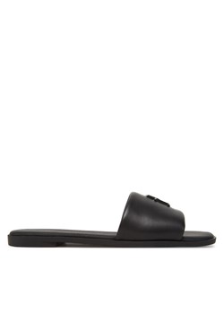 Tommy Hilfiger Klapki Th Logo Hardware Leather Mule FW0FW08806 Czarny ze sklepu MODIVO w kategorii Klapki damskie - zdjęcie 182733257