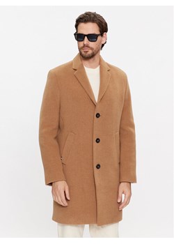 Tommy Hilfiger Płaszcz wełniany MW0MW32963 Brązowy Regular Fit - id: 0000302817832 - marki Tommy Hilfiger - 182733525 Tommy Hilfiger Płaszcz wełniany MW0MW32963 Brązowy Regular Fit ze sklepu MODIVO w kategorii Płaszcze męskie - zdjęcie 182733525