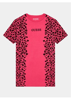 Guess T-Shirt J3BI21 J1314 Różowy Oversize ze sklepu MODIVO w kategorii Bluzki dziewczęce - zdjęcie 182733809
