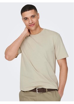Only & Sons T-Shirt 22025208 Beżowy Regular Fit ze sklepu MODIVO w kategorii T-shirty męskie - zdjęcie 182733868