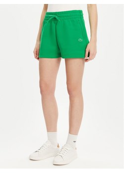 Lacoste Szorty sportowe GF5378 Zielony Regular Fit ze sklepu MODIVO w kategorii Szorty - zdjęcie 182733876