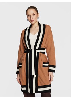 Marella Kardigan Medicea 33460128 Brązowy Regular Fit ze sklepu MODIVO w kategorii Swetry damskie - zdjęcie 182734028