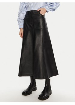 Munthe Spódnica skórzana Tuxya 243122524304 Czarny Regular Fit ze sklepu MODIVO w kategorii Spódnice - zdjęcie 182734068