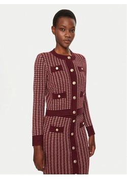 Fracomina Kardigan FS24WT8008K536F8 Bordowy Slim Fit ze sklepu MODIVO w kategorii Swetry damskie - zdjęcie 182734256
