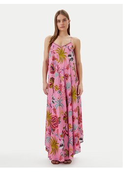LOLA CASADEMUNT Sukienka letnia LS2516030 Różowy Relaxed Fit ze sklepu MODIVO w kategorii Sukienki - zdjęcie 182734318