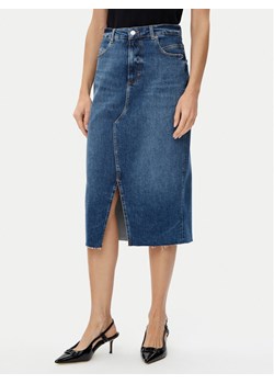 BOSS Spódnica jeansowa midi 50512588 Niebieski Slim Fit ze sklepu MODIVO w kategorii Spódnice - zdjęcie 182734726