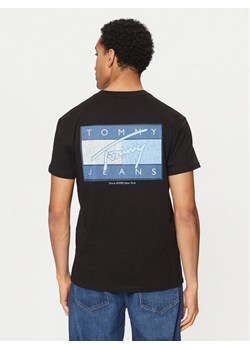 Tommy Jeans T-Shirt Flag DM0DM21108 Czarny Regular Fit ze sklepu MODIVO w kategorii T-shirty męskie - zdjęcie 182734835
