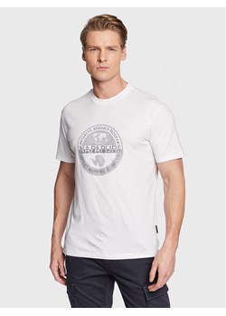 Napapijri T-Shirt S-Bollo NP0A4H9K Biały Regular Fit ze sklepu MODIVO w kategorii T-shirty męskie - zdjęcie 182734838