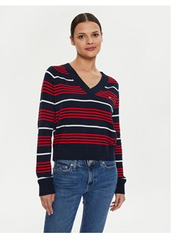 Tommy Jeans Sweter DW0DW18652 Granatowy Relaxed Fit ze sklepu MODIVO w kategorii Swetry damskie - zdjęcie 182734907