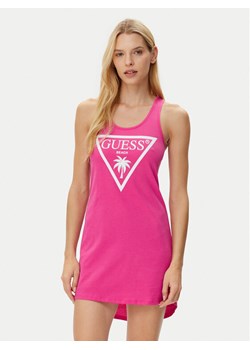Guess Sukienka codzienna E3GP03 JA914 Różowy Regular Fit ze sklepu MODIVO w kategorii Sukienki - zdjęcie 182735047