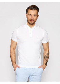 Tommy Hilfiger Polo 1985 MW0MW17771 Biały Slim Fit ze sklepu MODIVO w kategorii T-shirty męskie - zdjęcie 182735168